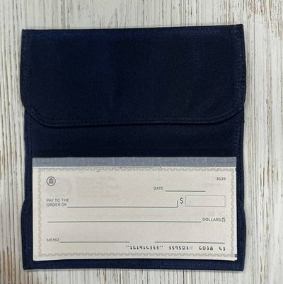 Alternate image for Waxed Canvas Checkbook Cover