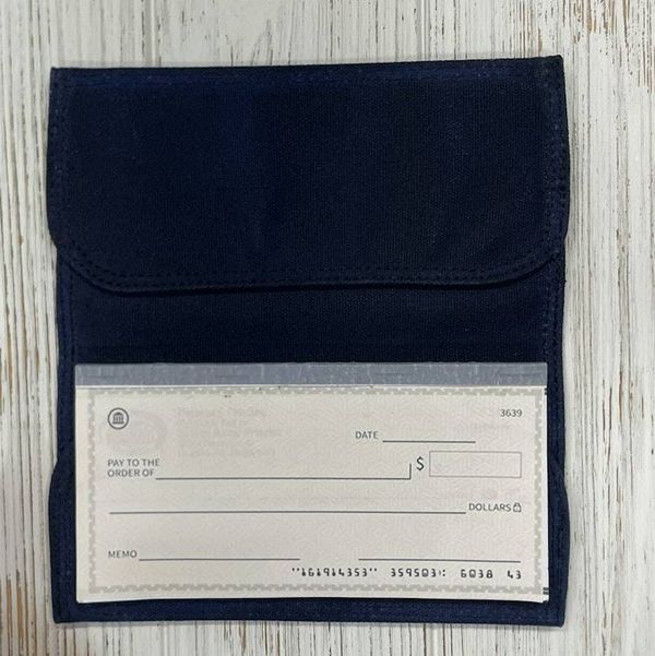 Alternate image for Waxed Canvas Checkbook Cover