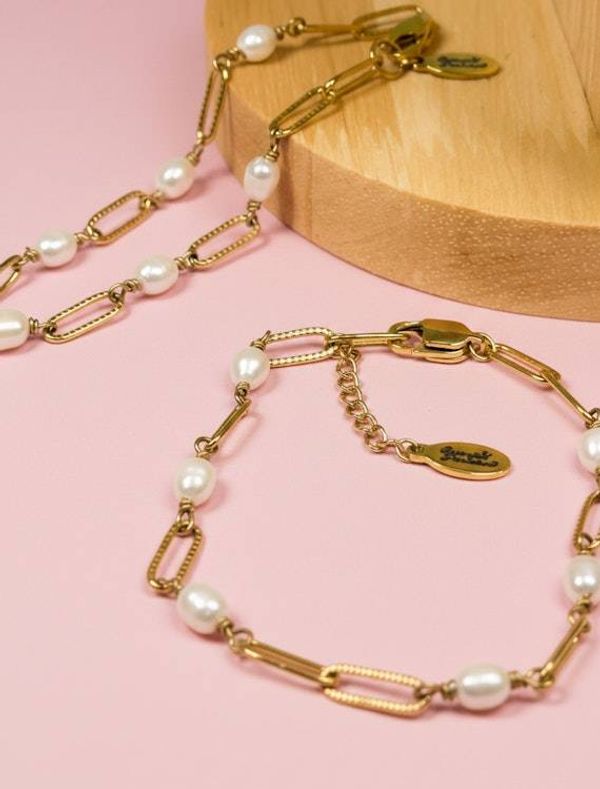 Alternate image for Freshwater Pearl Chain Bracelet
