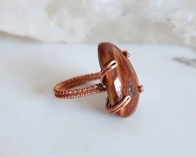 Alternate image for Great Lakes Agate Copper Wire Wrapped Ring