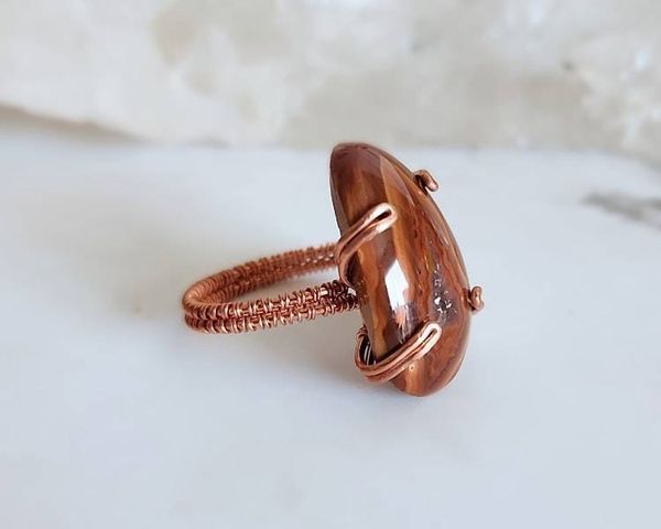 Alternate image for Great Lakes Agate Copper Wire Wrapped Ring
