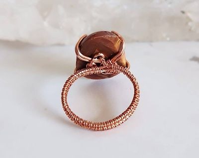 Alternate image for Great Lakes Agate Copper Wire Wrapped Ring