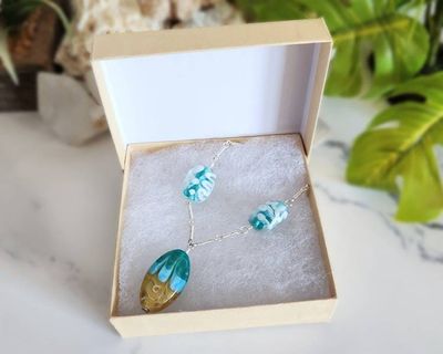 Alternate image for Lampwork Glass Sterling Silver Necklace