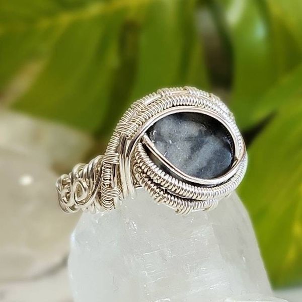 Alternate image for Picasso Jasper Sterling Silver Wire Wrapped Ring