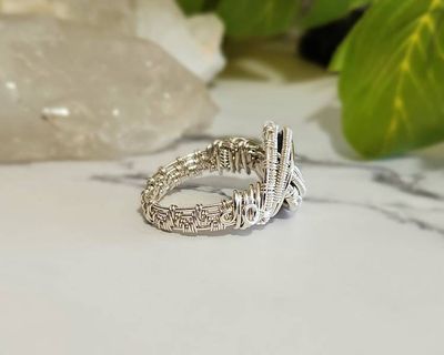 Alternate image for Picasso Jasper Sterling Silver Wire Wrapped Ring