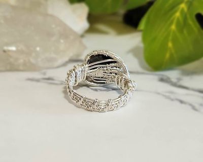 Alternate image for Picasso Jasper Sterling Silver Wire Wrapped Ring