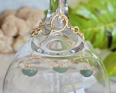 Alternate image for Aventurine Gold-Colored Sterling Silver Jewelry Set