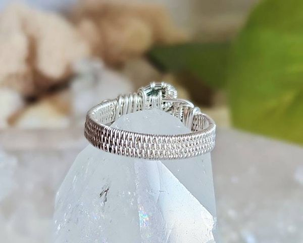 Alternate image for Malachite Sterling Silver Wire Wrapped Ring