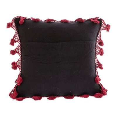 Alternate image for Artisan Crafted Throw Pillow Cover Coban Culture in Cherry