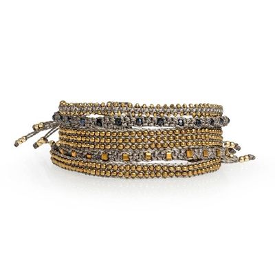 Alternate image for Handwoven 5-Piece Macrame Wristband Bracelet Set in Grey Clouds of Mine