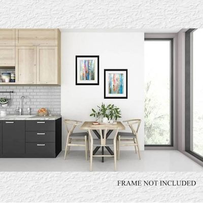 Alternate image for Disconnect 1 and 2 - Original 2-Piece Abstract Acrylic Painting Set on Watercolor Paper - 9 x 12 Each - Diptych Set - Unframed - Free Shipping