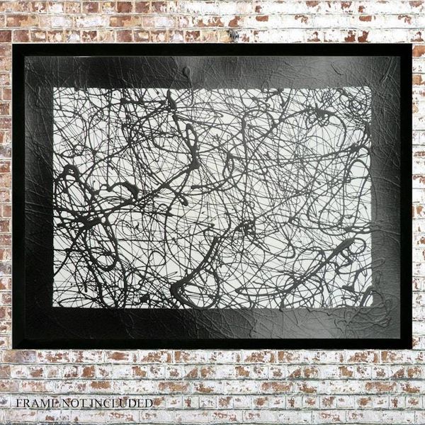 Alternate image for Confusion - Original Abstract Expressionist Acrylic Painting on Watercolor Paper - 12 x 9 - Drip and Splatter Technique - Unframed - Free Shipping