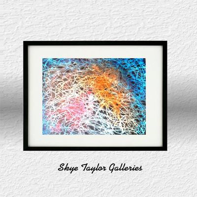 Primary image for Life - Original Abstract Expressionist Acrylic Painting on Watercolor Paper - 12 x 9 - Drip and Linear Webbing Technique - Unframed - Free Shipping