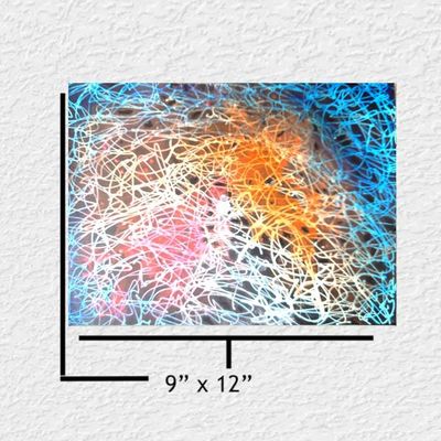Alternate image for Life - Original Abstract Expressionist Acrylic Painting on Watercolor Paper - 12 x 9 - Drip and Linear Webbing Technique - Unframed - Free Shipping