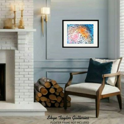 Alternate image for Life - Original Abstract Expressionist Acrylic Painting on Watercolor Paper - 12 x 9 - Drip and Linear Webbing Technique - Unframed - Free Shipping