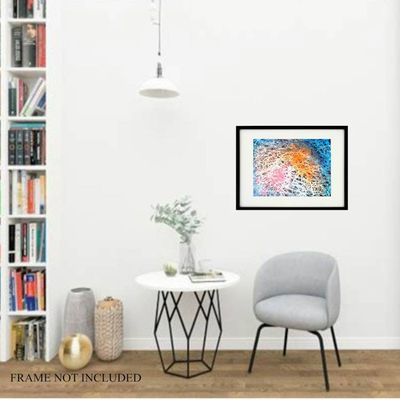 Alternate image for Life - Original Abstract Expressionist Acrylic Painting on Watercolor Paper - 12 x 9 - Drip and Linear Webbing Technique - Unframed - Free Shipping