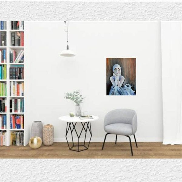 Alternate image for Its Over - Original Narrative Abstract Painting on Gallery Wrap Canvas - 16 x 20 x 3/4 - Free Shipping