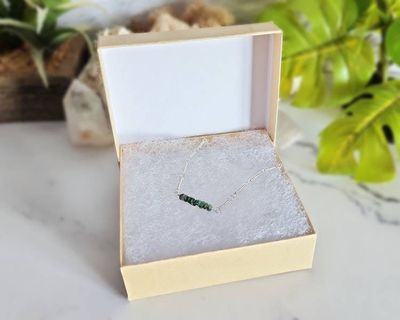 Alternate image for Sterling Silver Emerald Gemstone Necklace