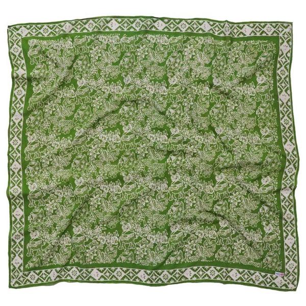 Alternate image for Large 39 Hand Dyed Batik Bandana, 100% Soft Cotton, Green Serenity
