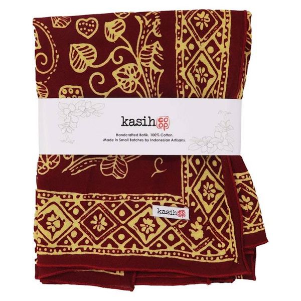 Alternate image for Large 39 Hand Dyed Batik Bandana, 100% Soft Cotton, Charmed Canopy
