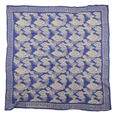 Alternate image for Large 39 Hand Dyed Batik Bandana, 100% Soft Cotton , Pewter Sky
