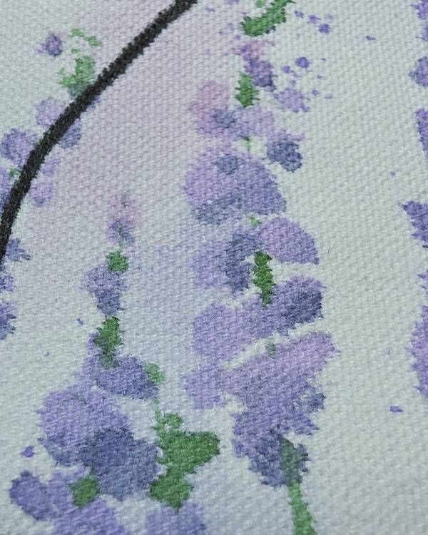 Alternate image for Lavender Encounter — Hand-Painted Canvas Tote