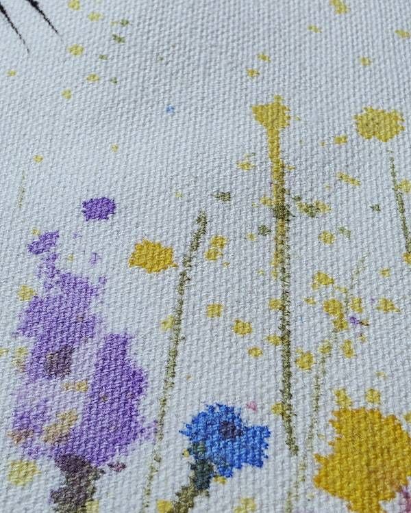 Alternate image for Soft Meadow Study — Hand-Painted Canvas Tote