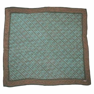 Primary image for Large 39 Hand Dyed Batik Bandana, 100% Soft Cotton, Leaf Grid