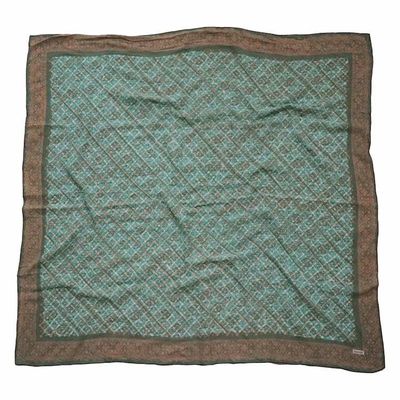 Alternate image for Large 39 Hand Dyed Batik Bandana, 100% Soft Cotton, Leaf Grid