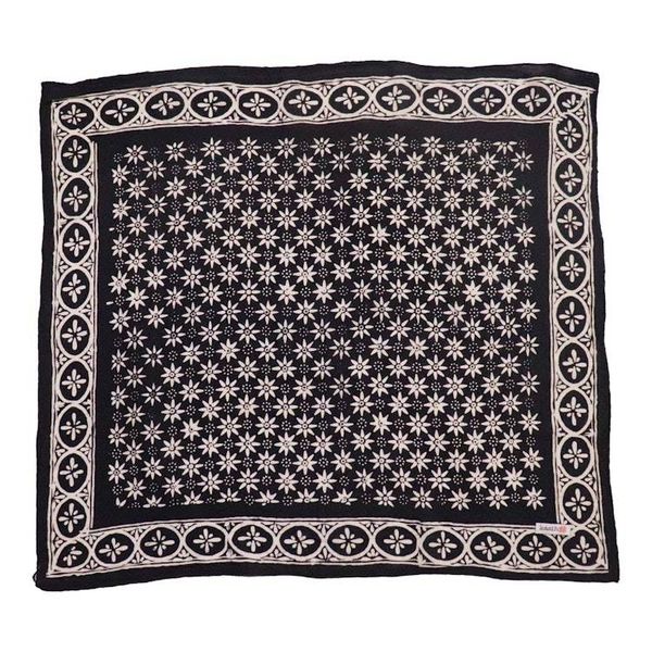 Alternate image for Hand Dyed Batik Bandana, 100% Soft Cotton, Black Mirage