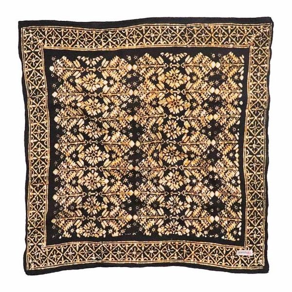 Alternate image for Hand Dyed Batik Bandana, 100% Soft Cotton, Shadow & Soil, Black Brown