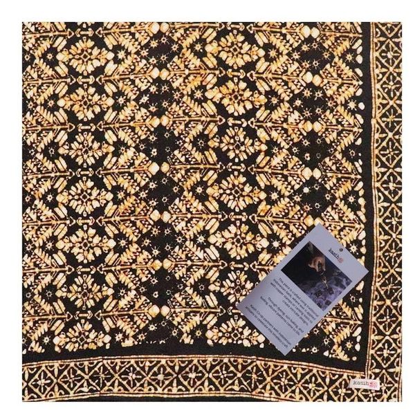 Alternate image for Hand Dyed Batik Bandana, 100% Soft Cotton, Shadow & Soil, Black Brown