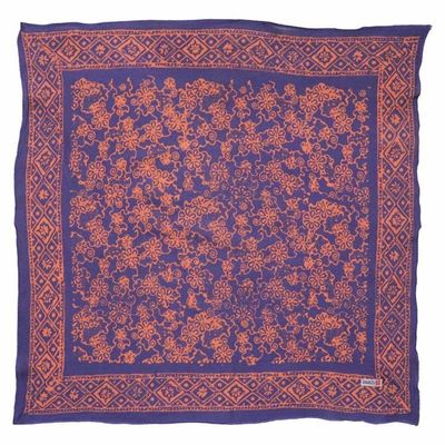 Alternate image for Hand Dyed Batik Bandana, Pink Blue 100% Soft Cotton, Mangosteen, Head Scarf, Head Wrap