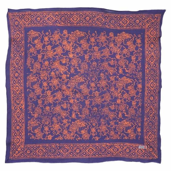 Image for Hand Dyed Batik Bandana, Pink Blue 100% Soft Cotton, Mangosteen, Head Scarf, Head Wrap