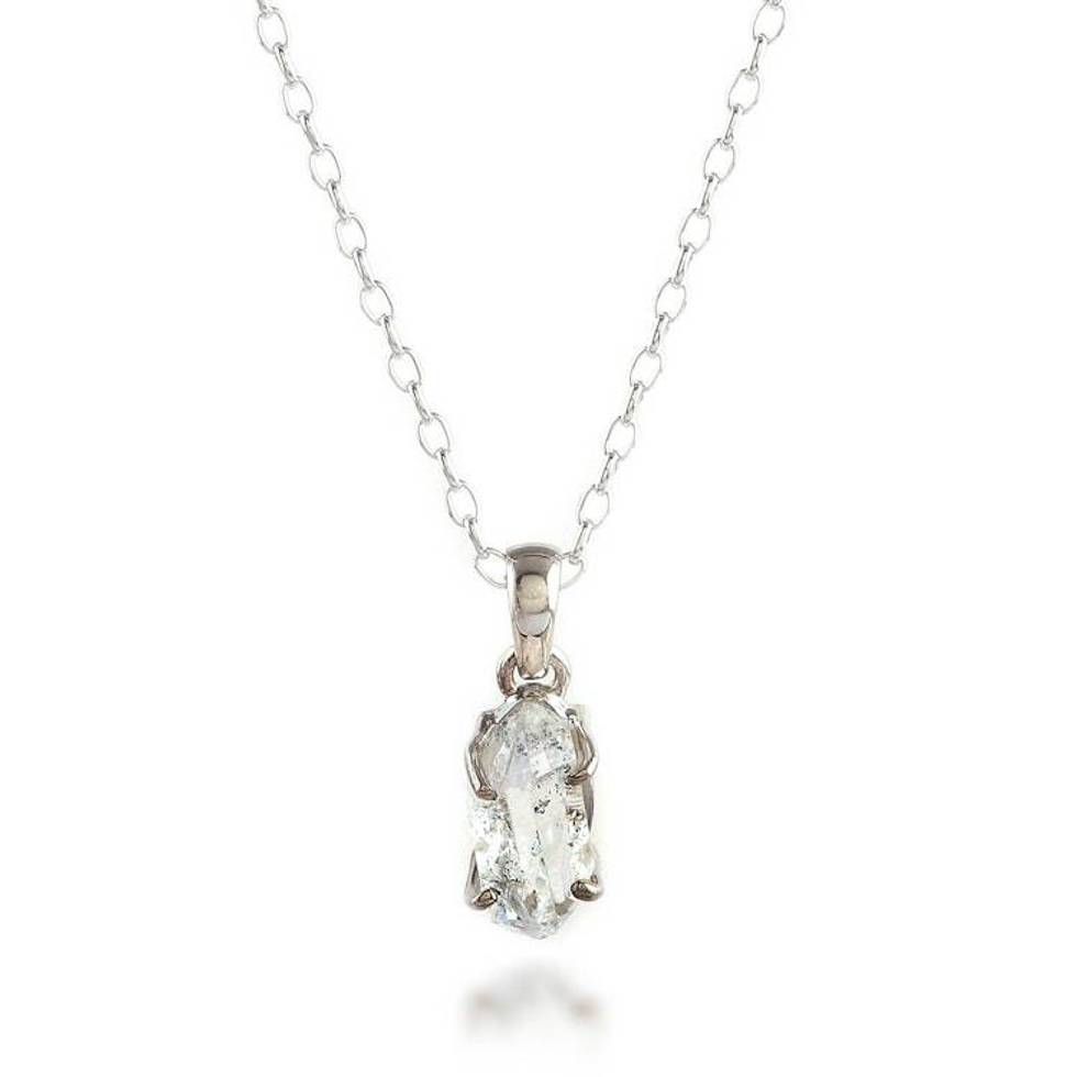 Freeform Quartz Jewel and Sterling Silver Pendant Necklace 'Fragment of Heaven'