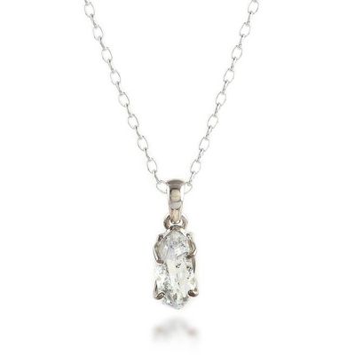 Primary image for Freeform Quartz Jewel and Sterling Silver Pendant Necklace Fragment of Heaven