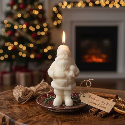 Primary image for Santa Candles for Festive Decor and Holiday Spirit