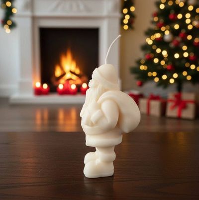 Alternate image for Santa Candles for Festive Decor and Holiday Spirit