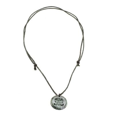 Alternate image for Jade Pendant Necklace of Mayan Spirit Batz from Guatemala Batz Medallion