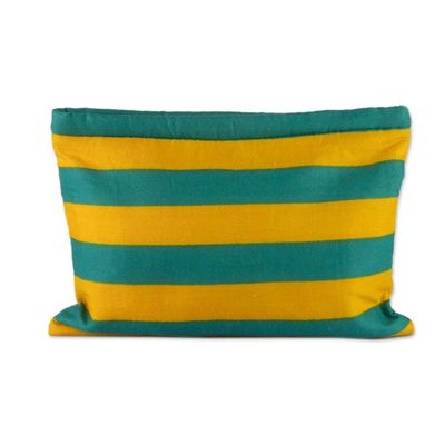 Alternate image for Striped Teal Yellow Cotton Toiletry Case Journal 2-Piece Set Sunbeam Wanderer