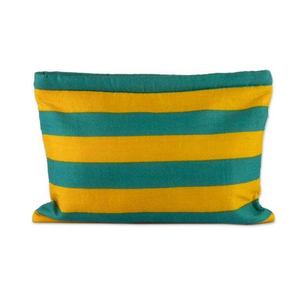 Alternate image for Striped Teal Yellow Cotton Toiletry Case Journal 2-Piece Set Sunbeam Wanderer