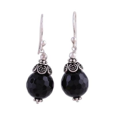 Alternate image for Onyx dangle earrings Jaipur Sonnet