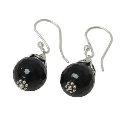 Alternate image for Onyx dangle earrings Jaipur Sonnet
