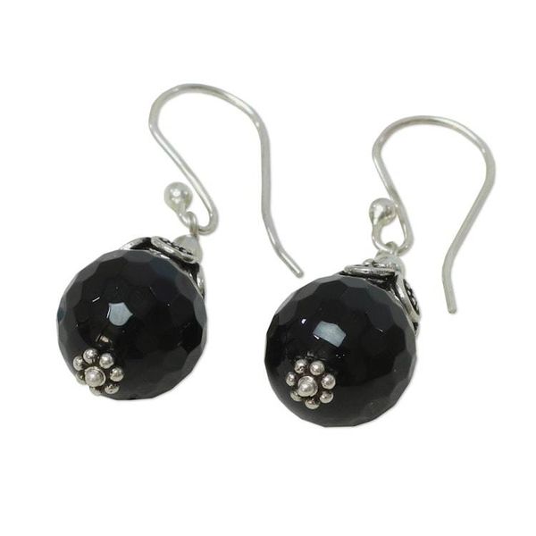 Alternate image for Onyx dangle earrings Jaipur Sonnet
