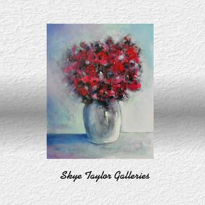 Primary image for Roses - Original Floral Still Life Acrylic Painting on Stretched Canvas - 16 x 20 x 3/4 - Ready to Hang - Free Shipping