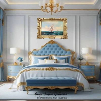 Alternate image for Sunday Morning Sailing - Original Nautical Painting on Gallery Wrap Canvas - 36 x 24 x 3/4 - Free Shipping