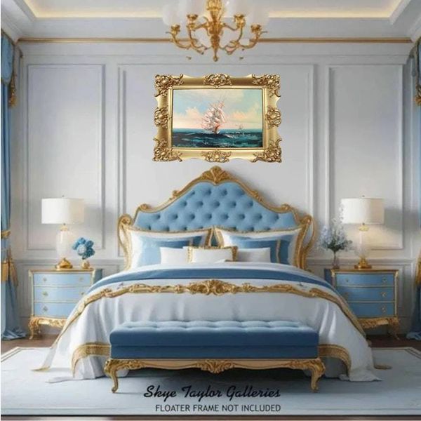 Alternate image for Sunday Morning Sailing - Original Nautical Painting on Gallery Wrap Canvas - 36 x 24 x 3/4 - Free Shipping