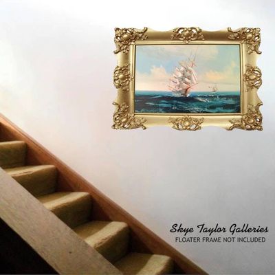 Alternate image for Sunday Morning Sailing - Original Nautical Painting on Gallery Wrap Canvas - 36 x 24 x 3/4 - Free Shipping