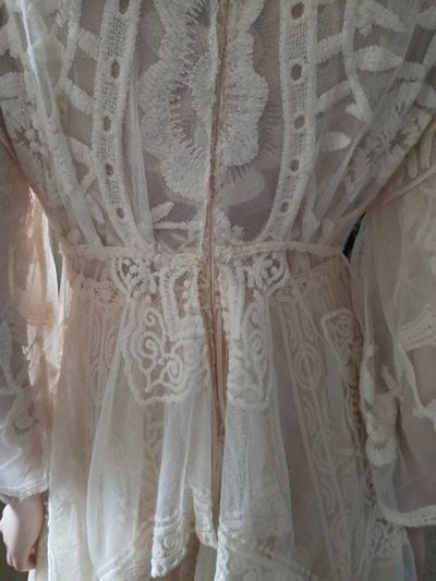 Alternate image for Unique cream layered, bohemian style dress.