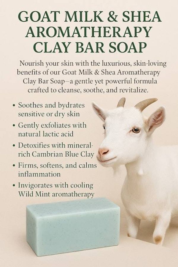 Alternate image for Goat Milk & Shea Aromatherapy Clay Bar Soap